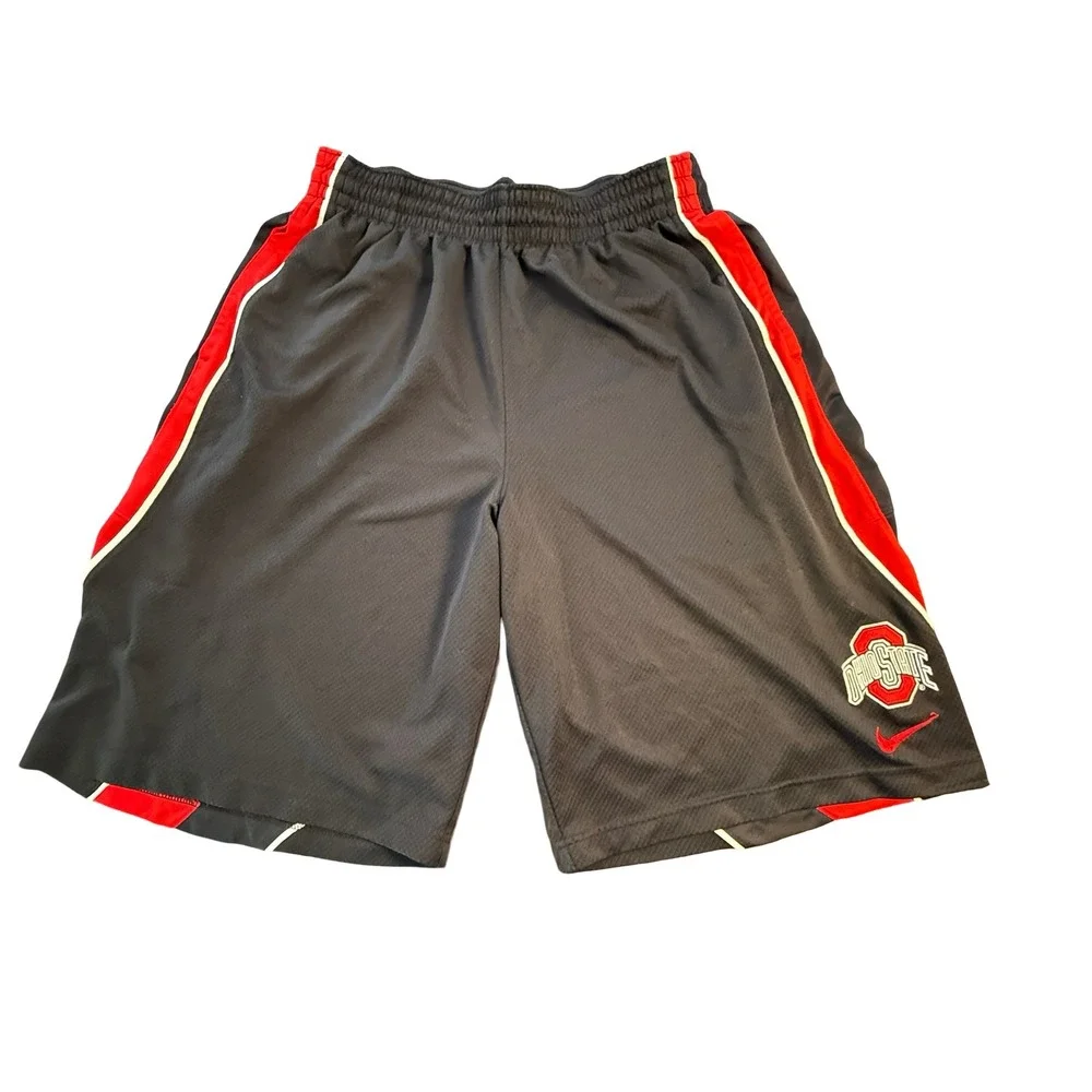 Nike Ohio State Buckeyes Elite Basketball Shorts Mens Large Black Red 287113-010